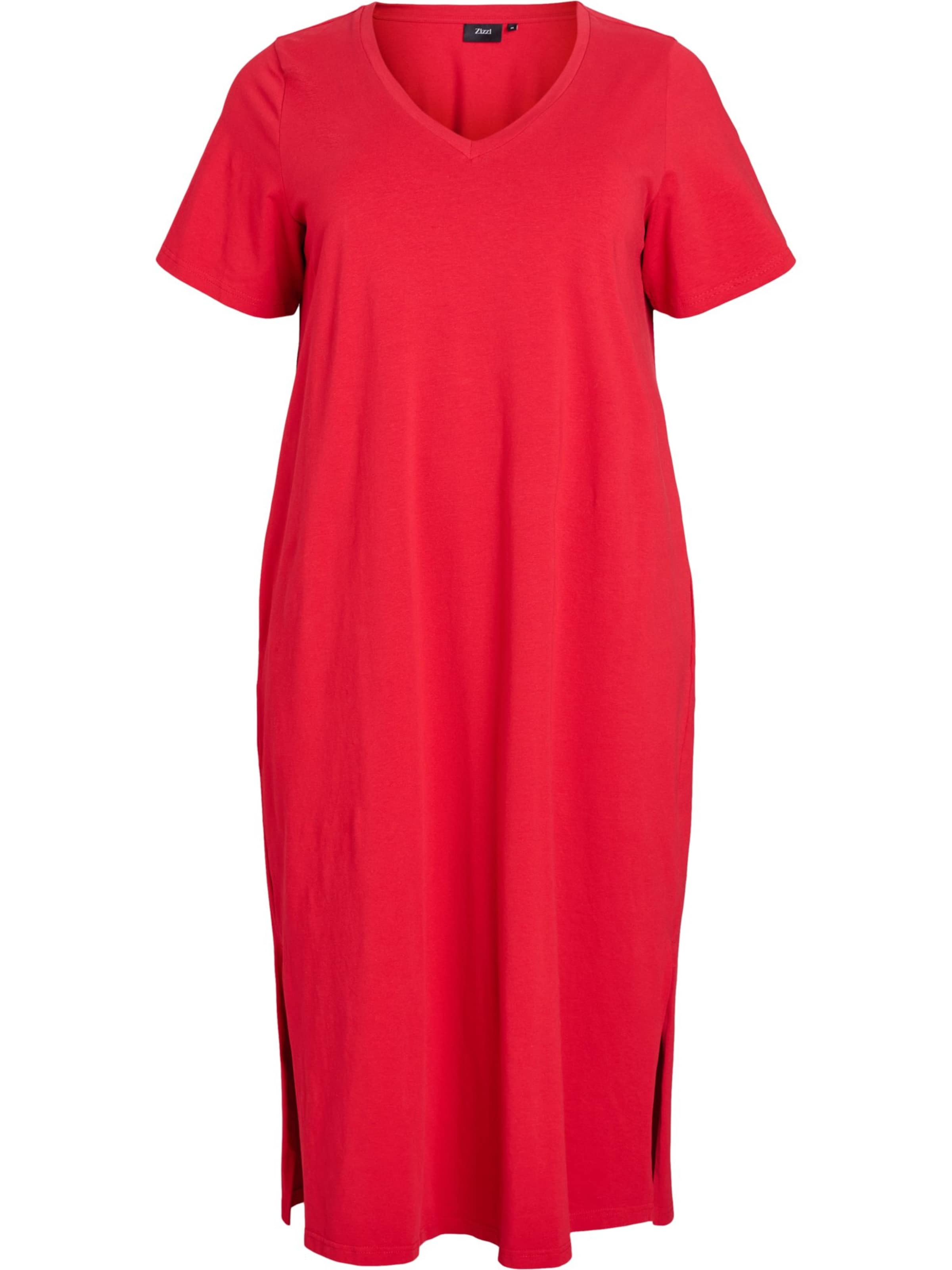 Zizzi Kleid 'Vdorit' in Rot: Vorderseite