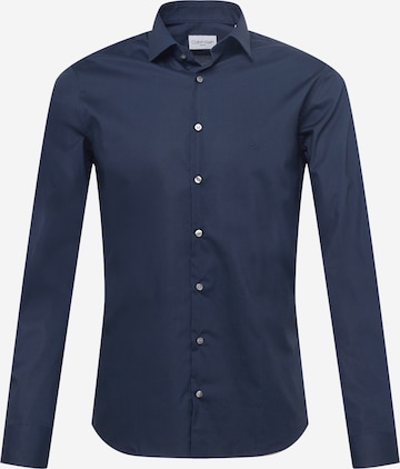 Camicia business di Calvin Klein in blu: frontale