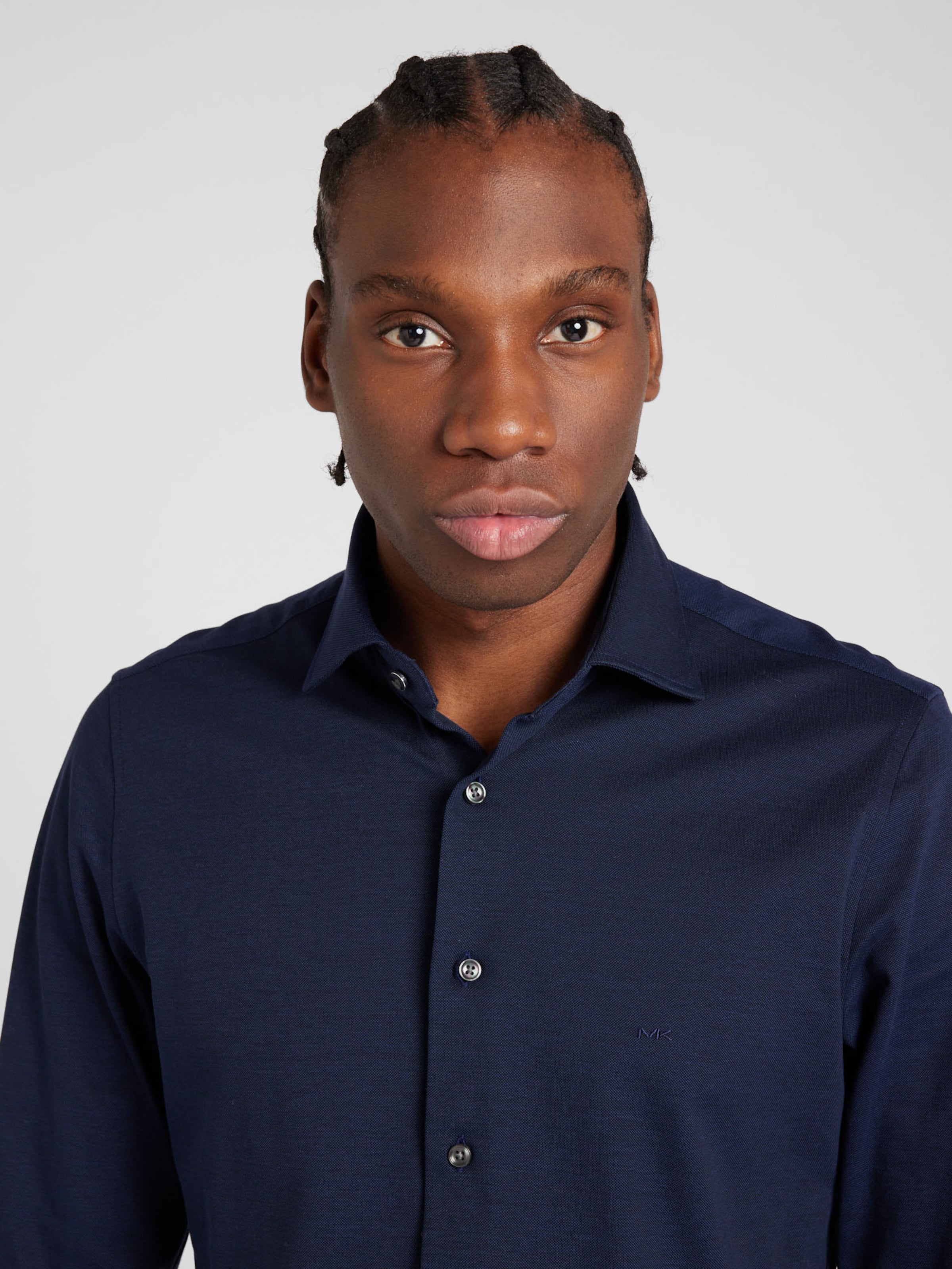 Michael Kors Slim fit Button Up Shirt in Marine Blue ABOUT YOU