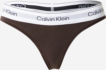 Calvin Klein Underwear Стринг в кафяво: отпред