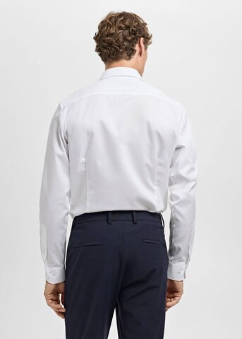 MANGO MAN Slim fit Business Shirt 'Travel' in White
