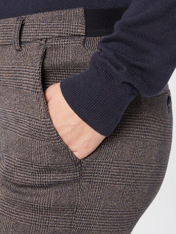 BRAXSlimfit Chino hlače 'Maron' - smeđa boja