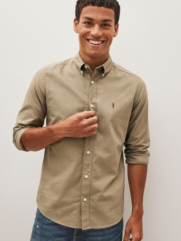 Next Slim fit Srajca | siva barva: sprednja stran
