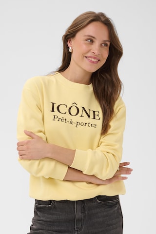 Kaffe - Sweatshirt em amarelo: frente