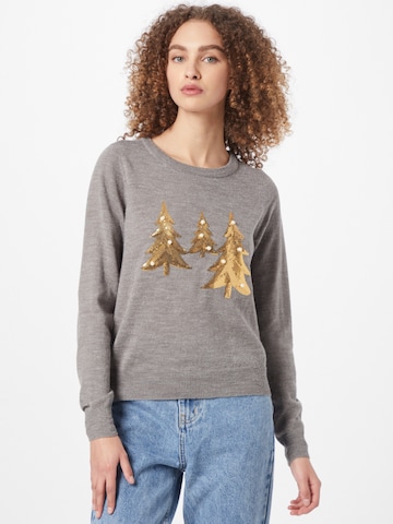 VERO MODA Sweater 'SHINY FOREST' in Grey: front