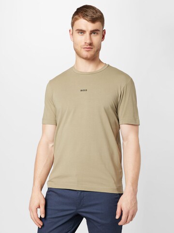 BOSS T-Shirt 'Chup' in Grün: Vorderseite