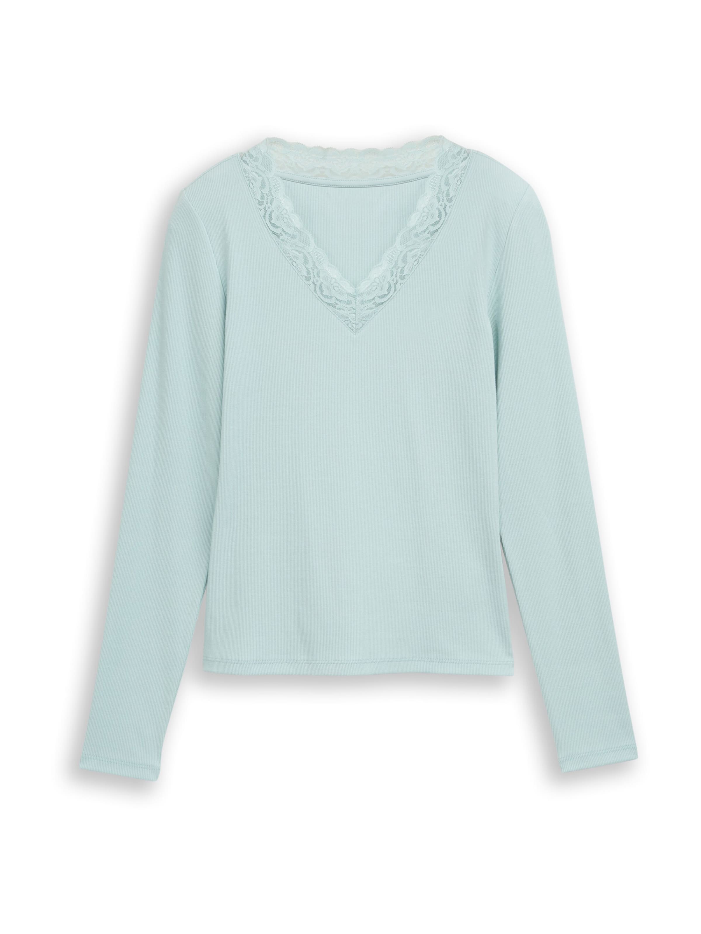 TOM TAILOR DENIM Тениска в синьо: отпред