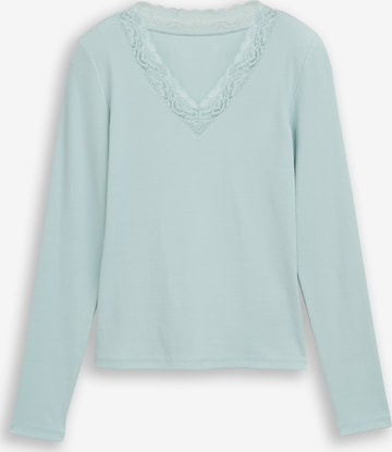 TOM TAILOR DENIM Tričko – modrá: přední strana