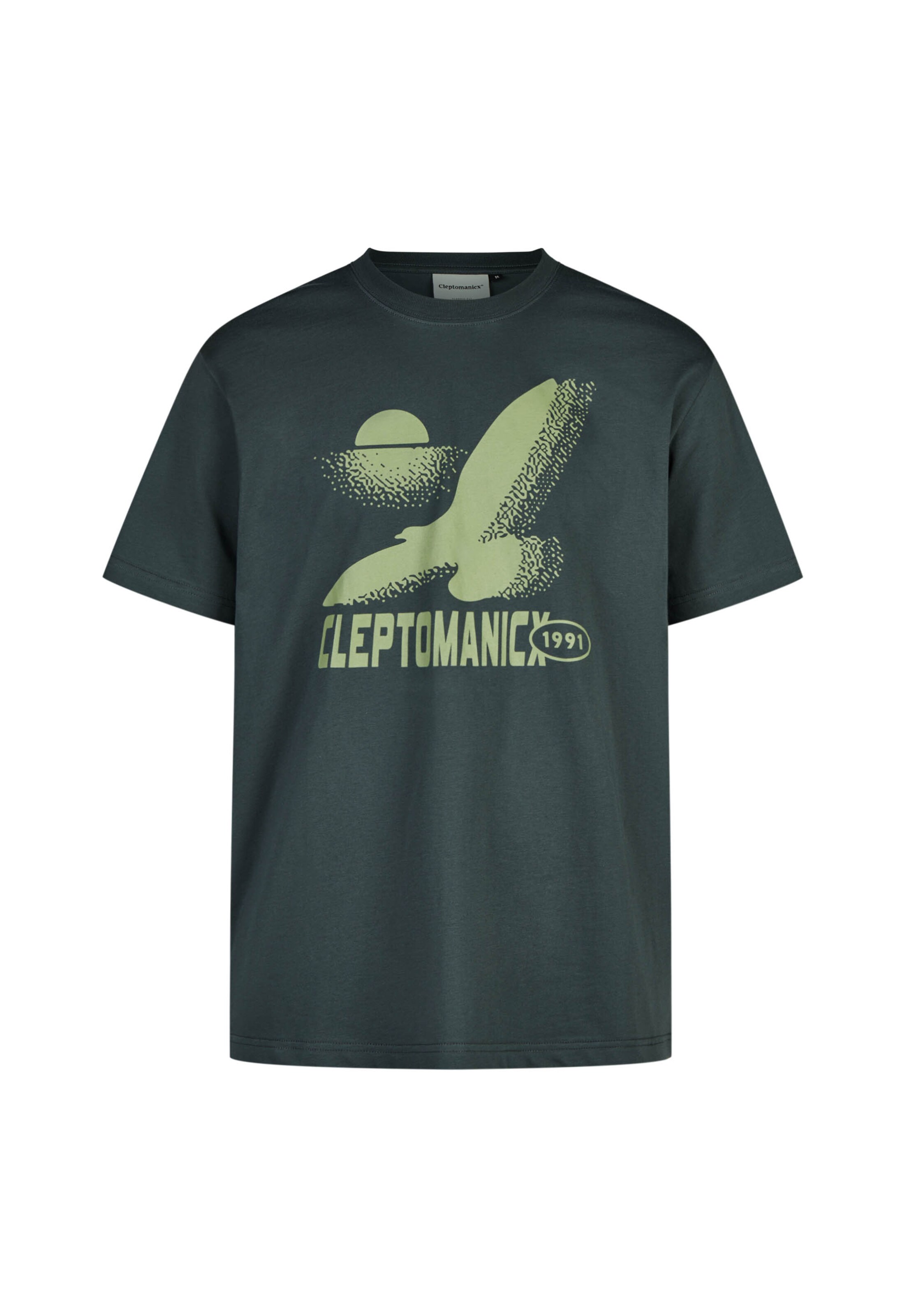 Cleptomanicx Shirt 'Always the Sun..' in Green: front