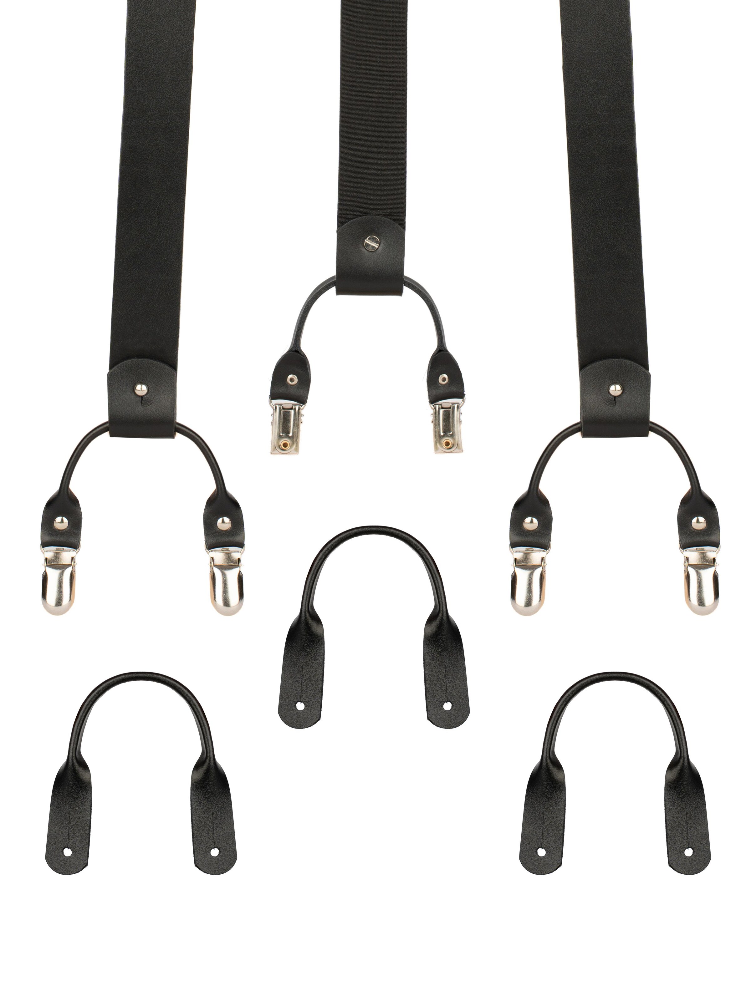 Bretelles de pantalon 'Kara' GODDESS Leather en noir