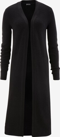 LAURA SCOTT Knit Cardigan in Black: front