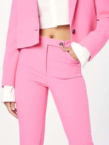 Sisley Regular Trousers with creases in Pink