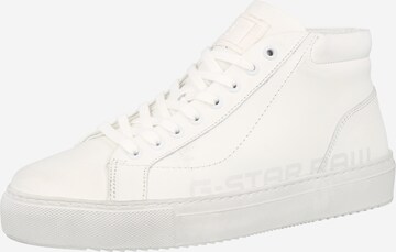 G-Star RAW High-Top Sneakers 'Loam' in White: front