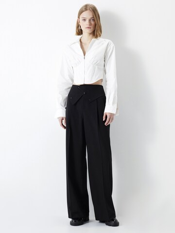 Wide Leg Pantalon Ipekyol en noir