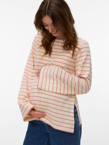 MAMALICIOUS Футболка 'MLAmila Vita' в Бежевый: спереди