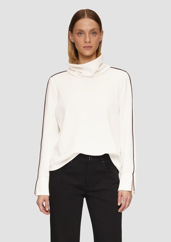 Sweat-shirt s.Oliver BLACK LABEL en beige : devant