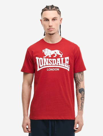 LONSDALE Majica | rdeča barva: sprednja stran