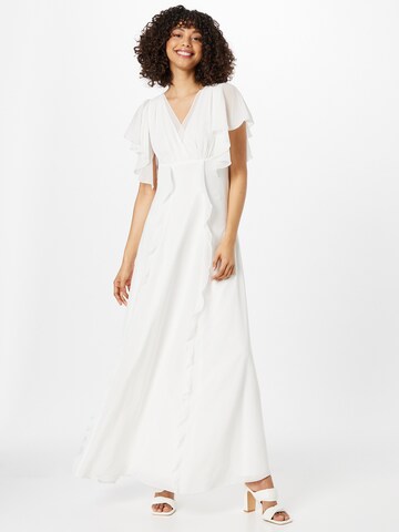 SWING Βραδινό φόρεμα σε λευκό