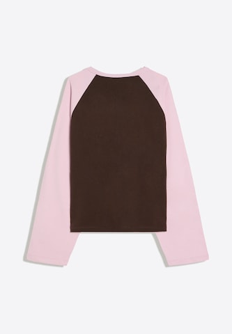 Bershka Tričko - Hnedá