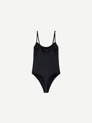 Shirtbody Bershka en noir