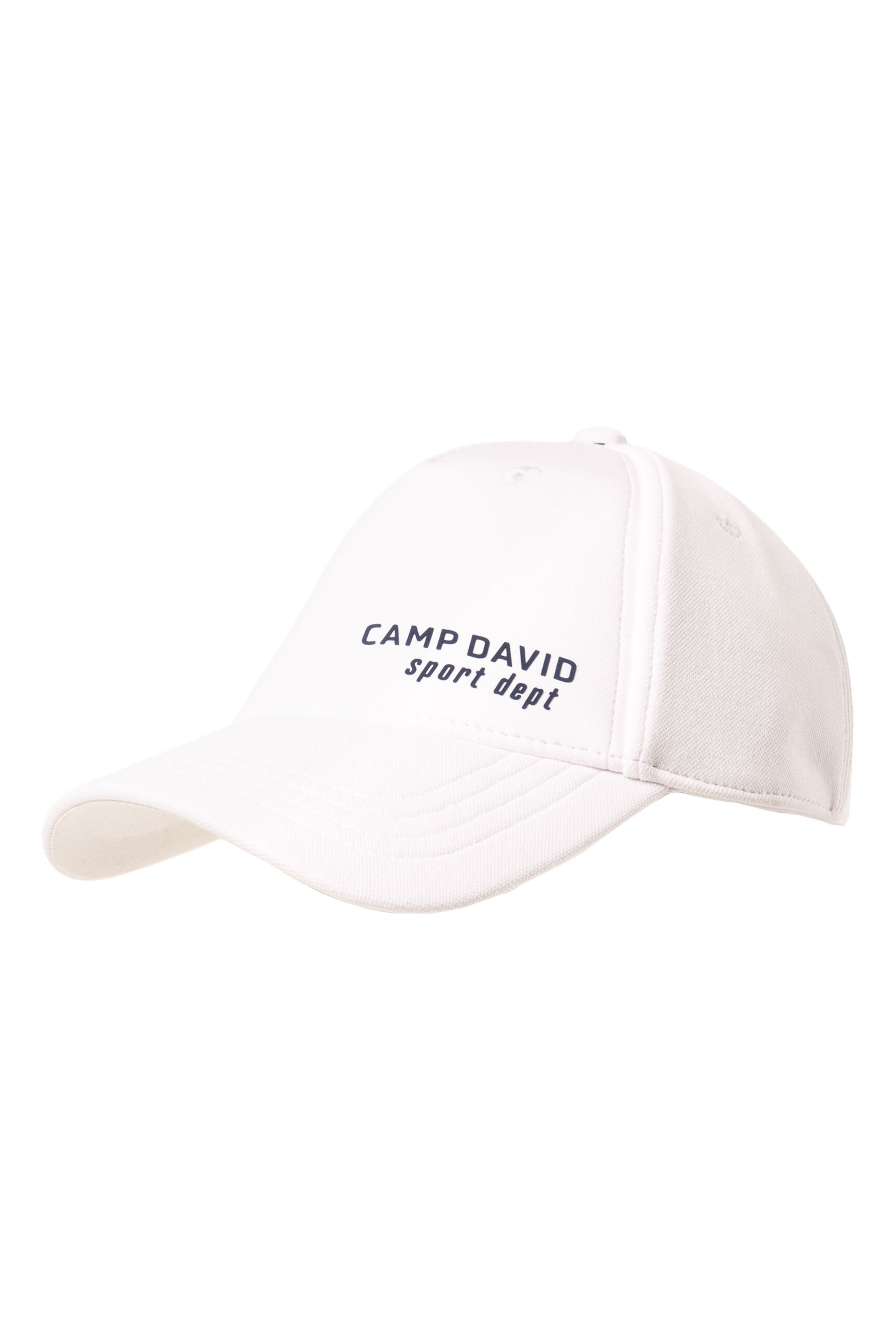 CAMP DAVID Athletic Cap in White: front