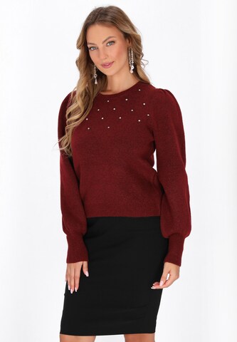 Pull-over faina en rouge : devant