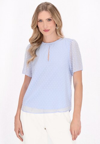 DreiMaster Klassik Blouse 'Classic Look' in Blauw: voorkant