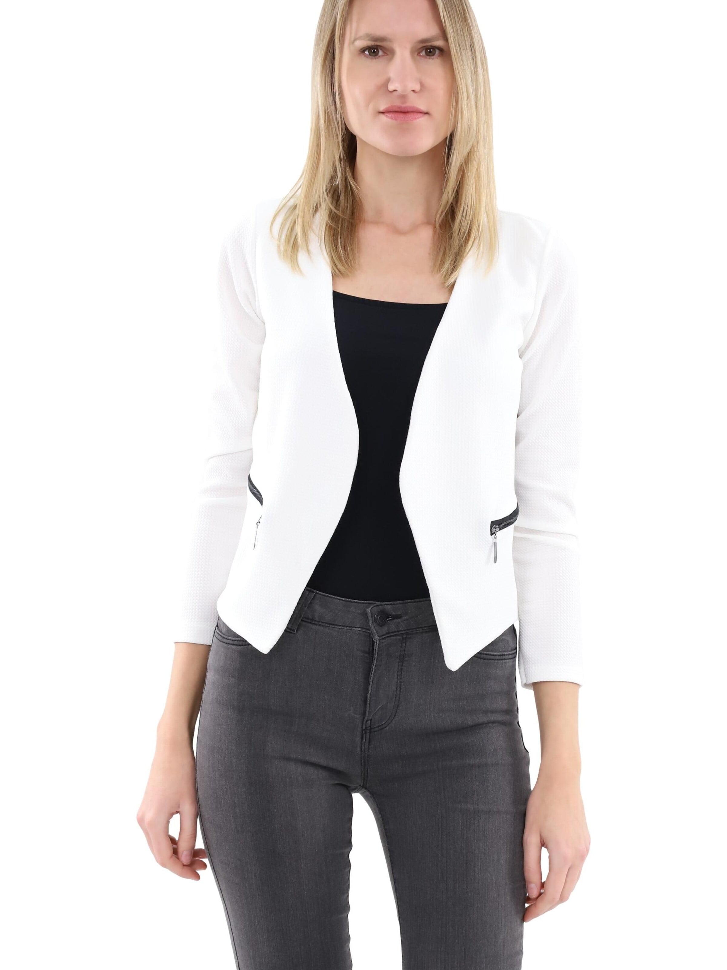 malito more than fashion Blazer in White: front