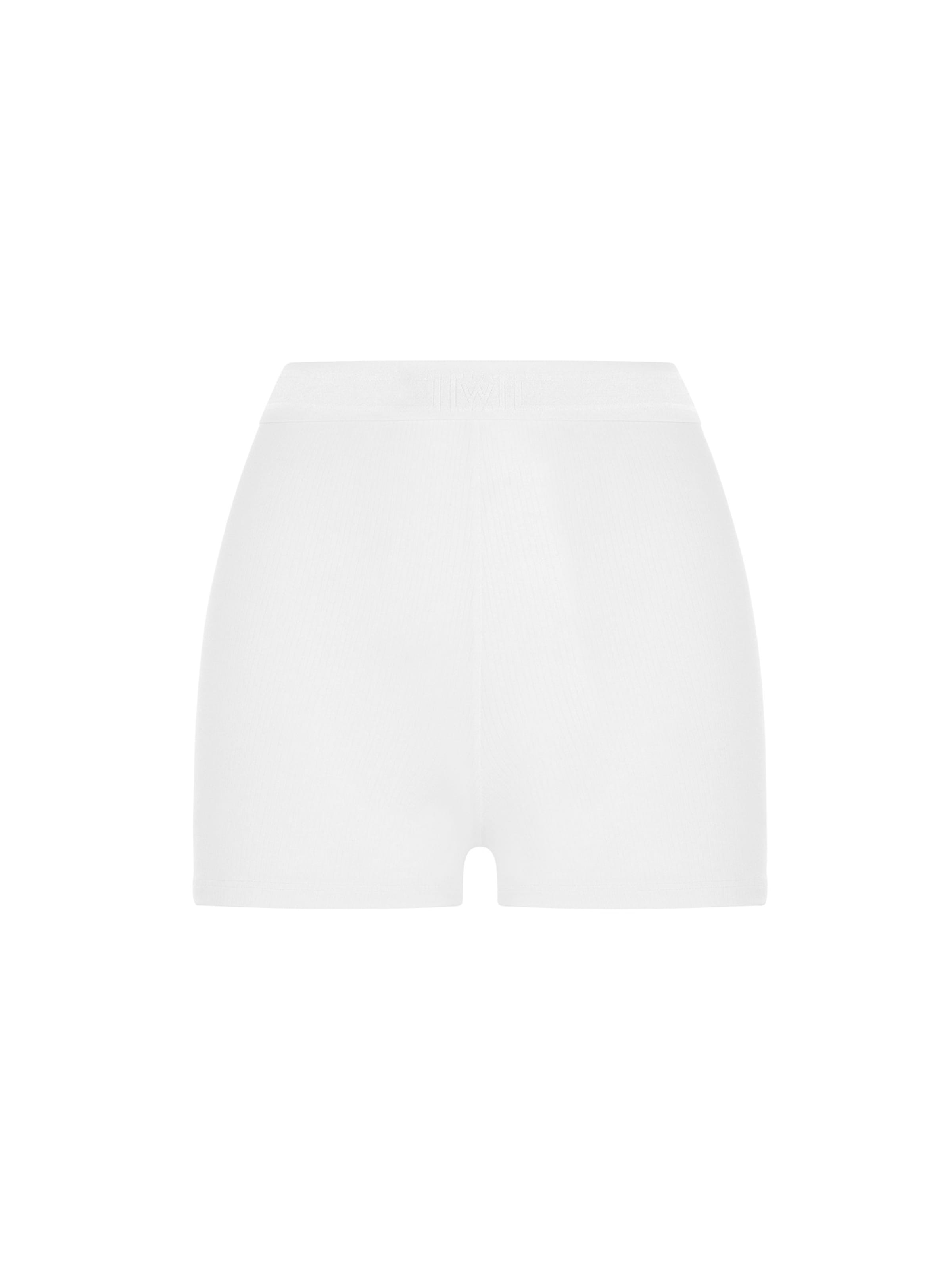 Wolford Skinny Leggings ' BIKE SHORT ' in White: front