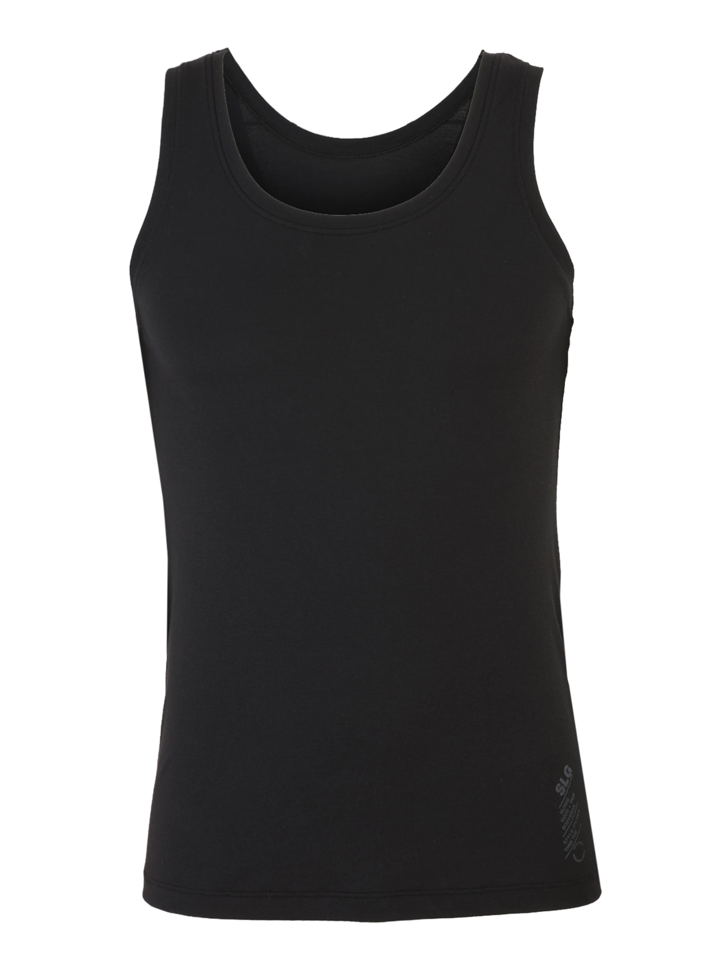 SLOGGI - Camiseta térmica en negro: frente