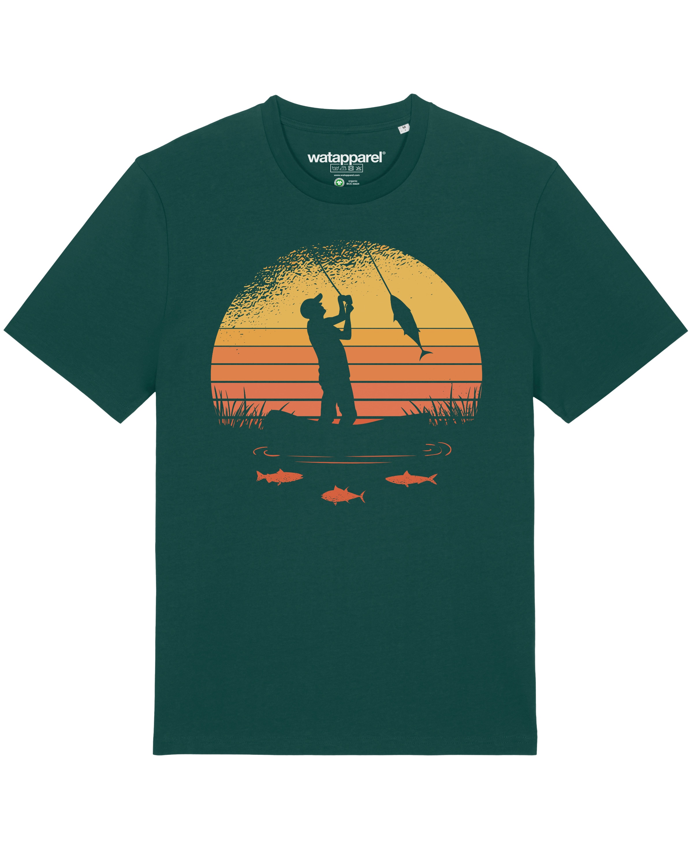 Maglietta ' Angler ' di Watapparel in verde: frontale