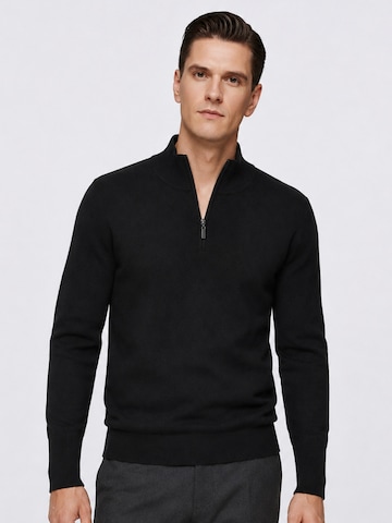 ALLTHEMEN Pullover 'Maschenzug' in Schwarz: Vorderseite