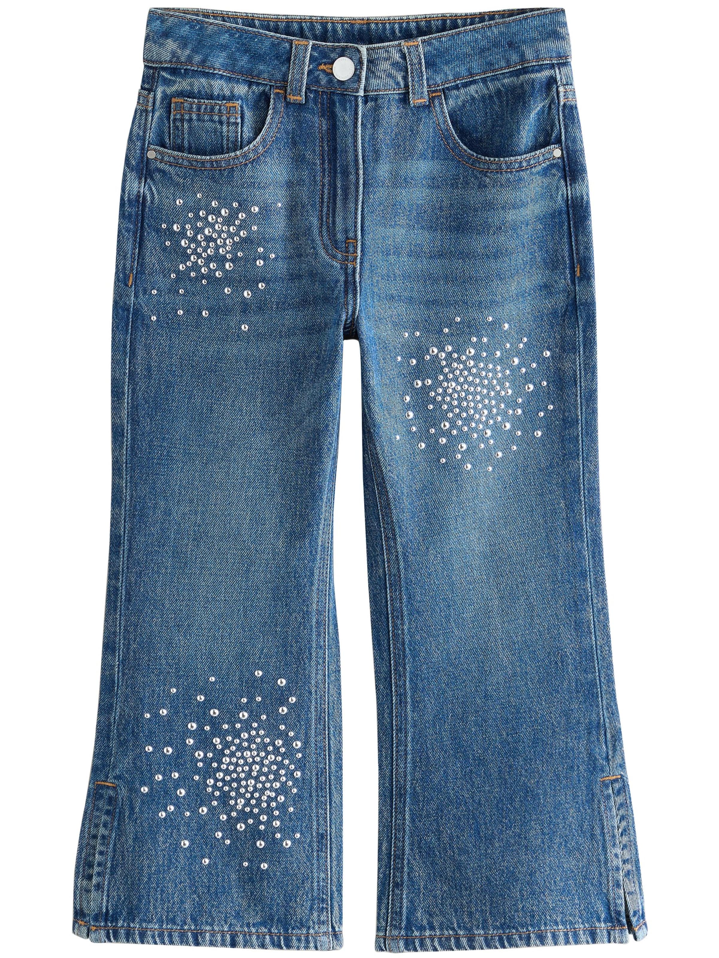 Next Laienev Teksapüksid, värv sinine: eest vaates