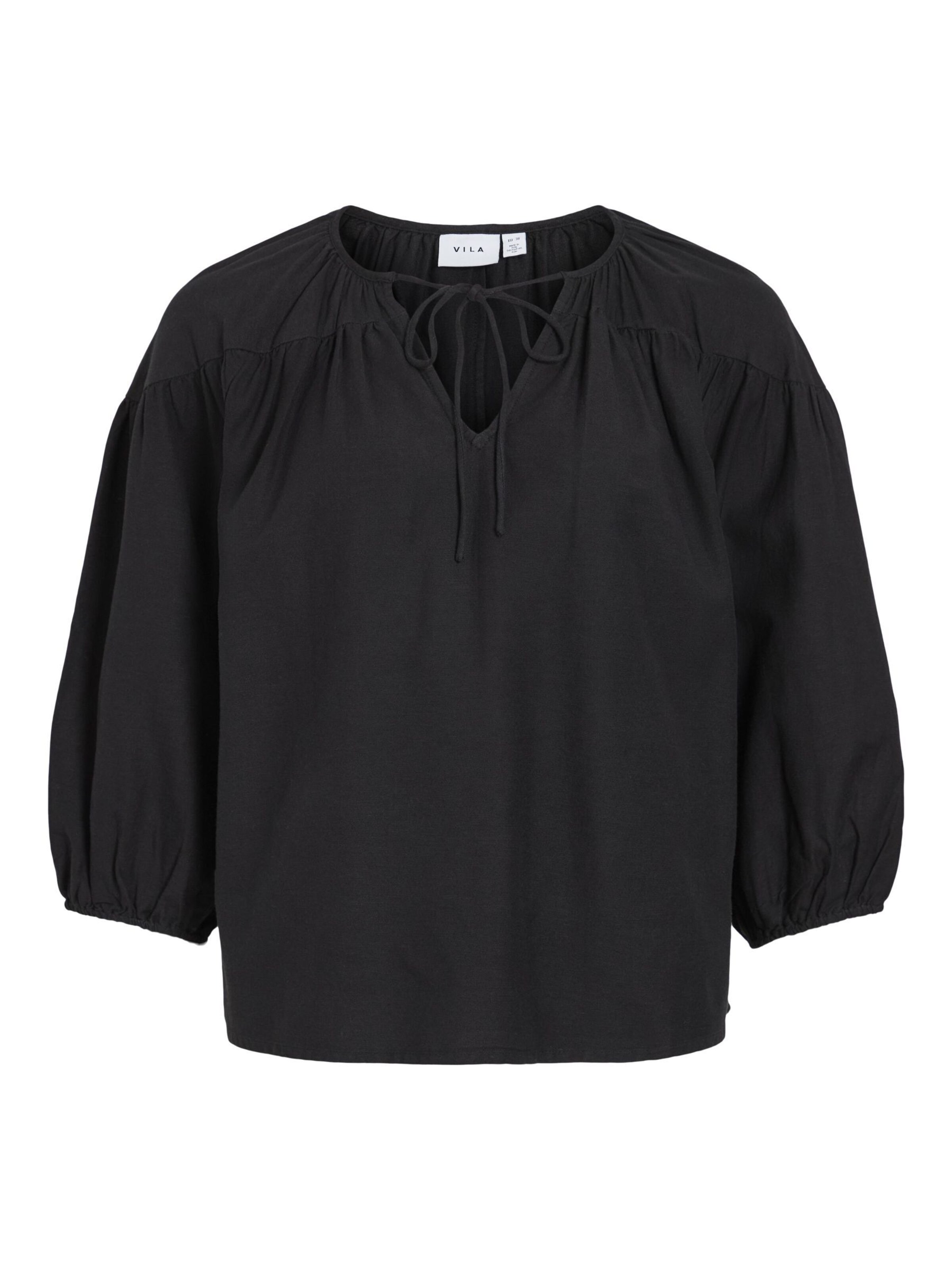 VILA - Blusa en negro: frente