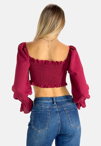 Chemisier Elara en rouge