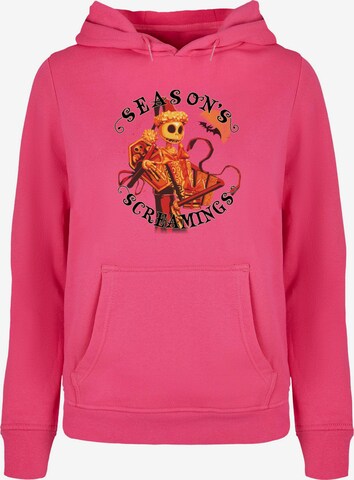 ABSOLUTE CULT Sweatshirt 'The Nightmare Before Christmas - Seasons Screamings' in Pink: front