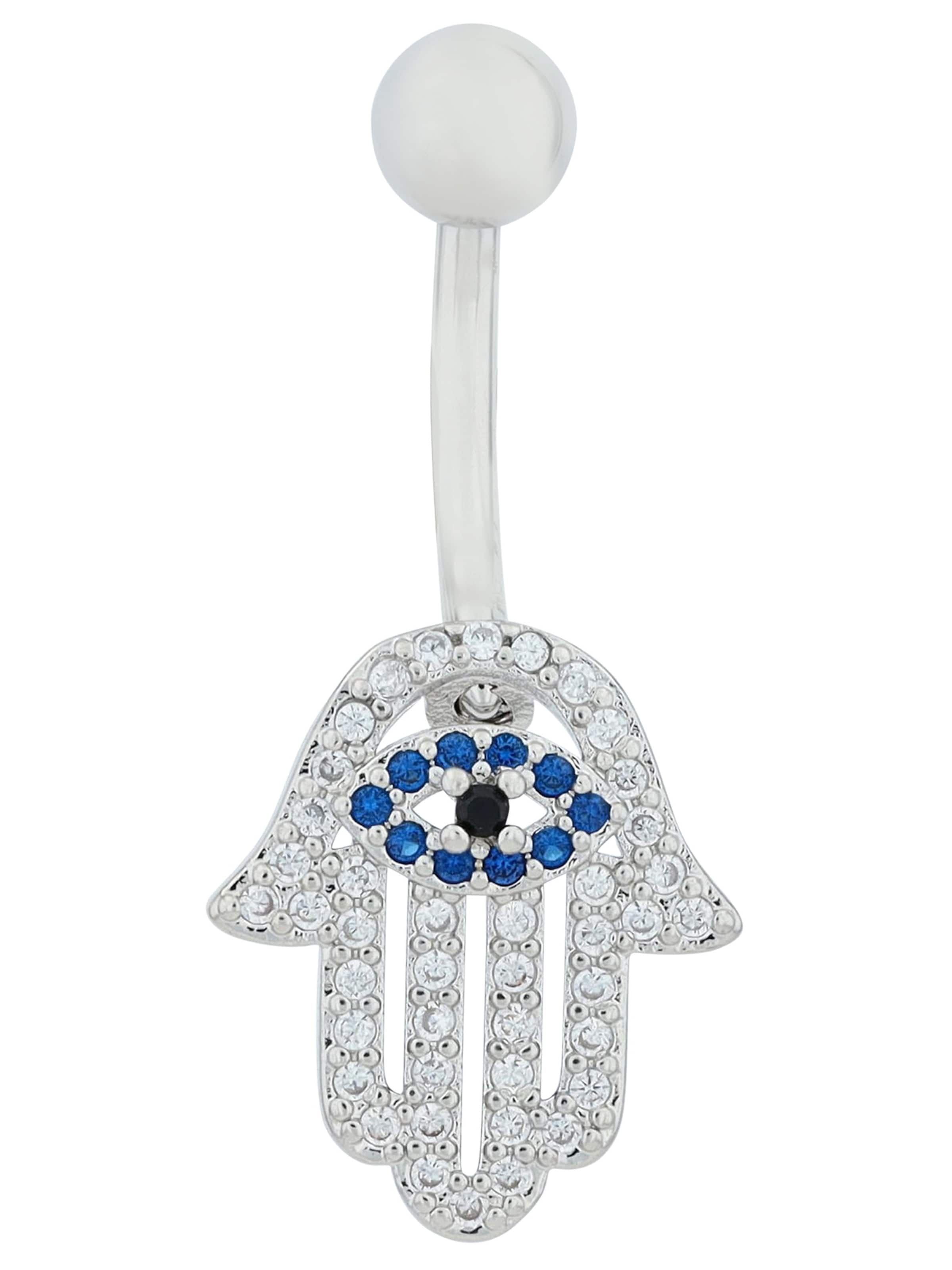 Akzent Piercings 'hautverträglich' in Silver: front