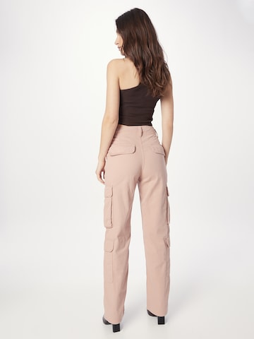 Bershka Wide Leg Hose in Pink