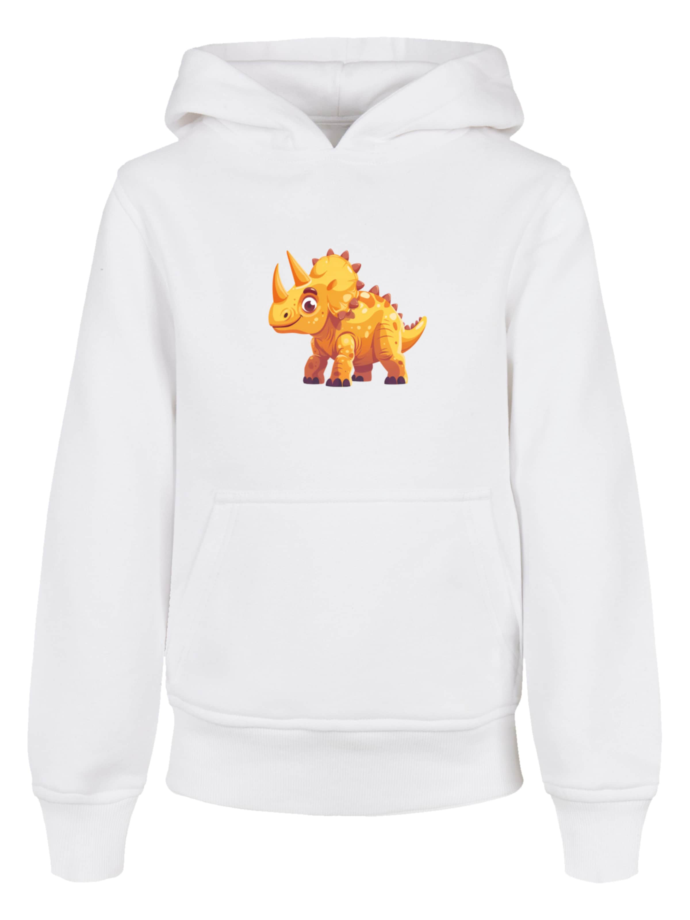 Sweat 'Süßer Triceratops Dinosaurier' F4NT4STIC en blanc : devant