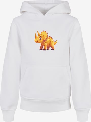 Sweat 'Süßer Triceratops Dinosaurier' F4NT4STIC en blanc : devant