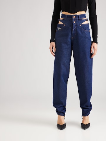 Tapered Jeans de la Versace Jeans Couture pe albastru: față