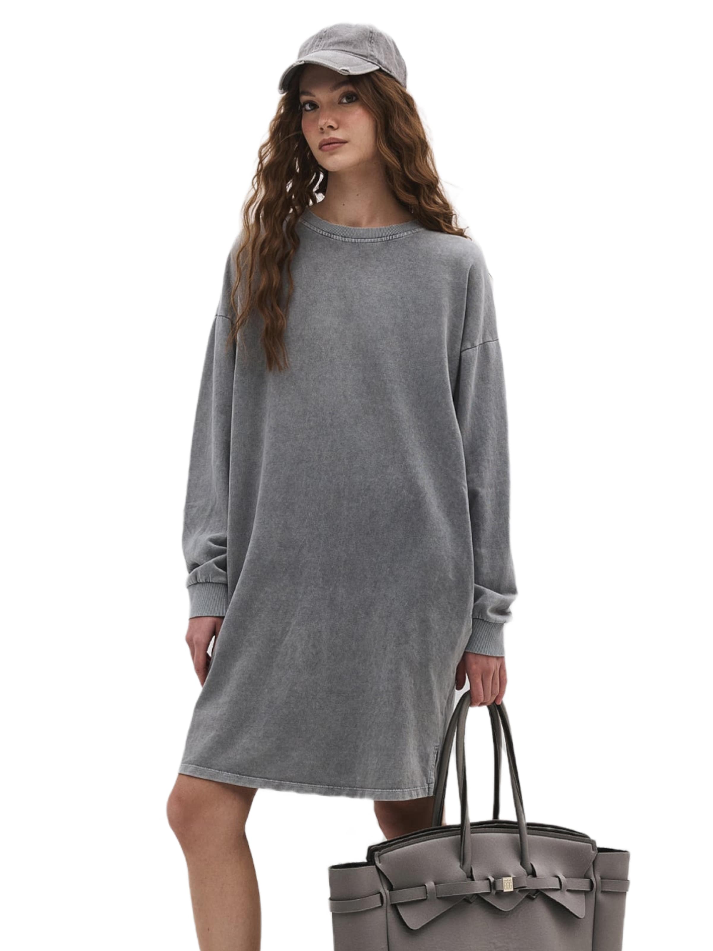 No Matter What Jurk in Grijs: voorkant