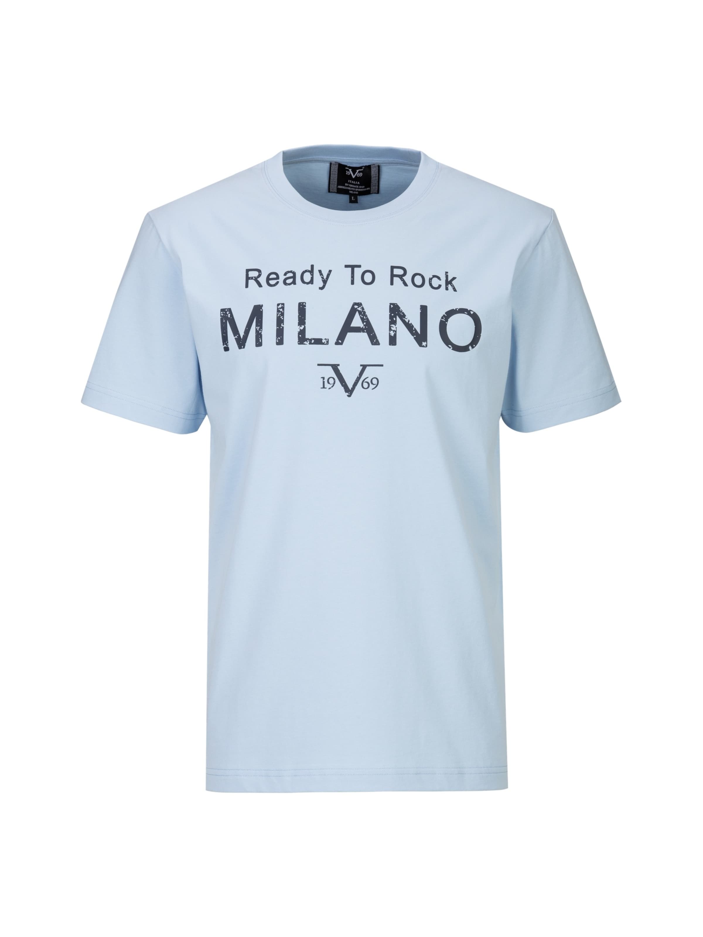 T-Shirt 'Rafael Ready To Rock' 19V69 ITALIA en bleu : devant