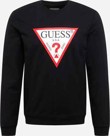 GUESS Свитшот 'Audley' в Черный: спереди