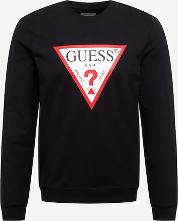 GUESSSweater majica - crna boja: prednji dio