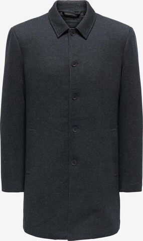 Only & Sons Between-Seasons Coat 'Adam' in Blue: front