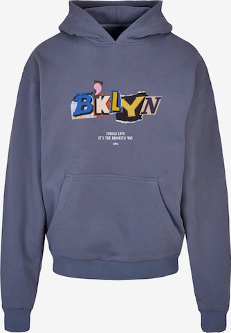 MT Upscale Sweatshirt 'BRKLYN' in Blauw: voorkant