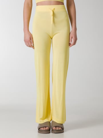 DEHA Wide Leg Hose in Gelb: Vorderseite