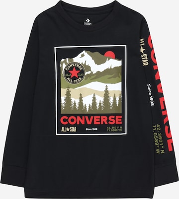 CONVERSE Shirt 'MOUNTAIN' in Schwarz: predná strana