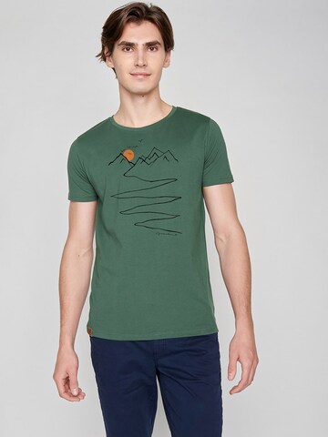 GREENBOMB Shirt 'Bike Path' in Green: front